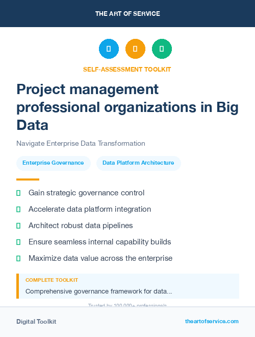 Project management professional organizations in Big Data