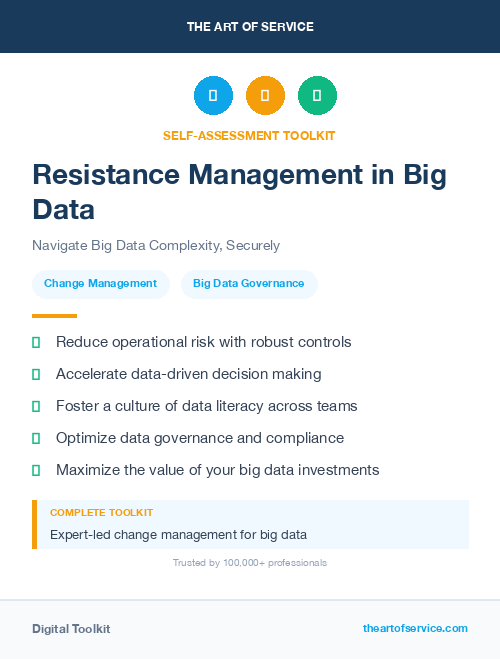Resistance Management in Big Data