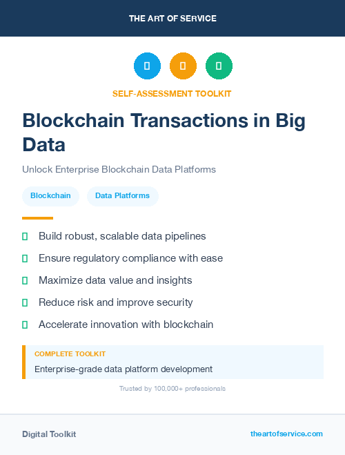 Blockchain Transactions in Big Data