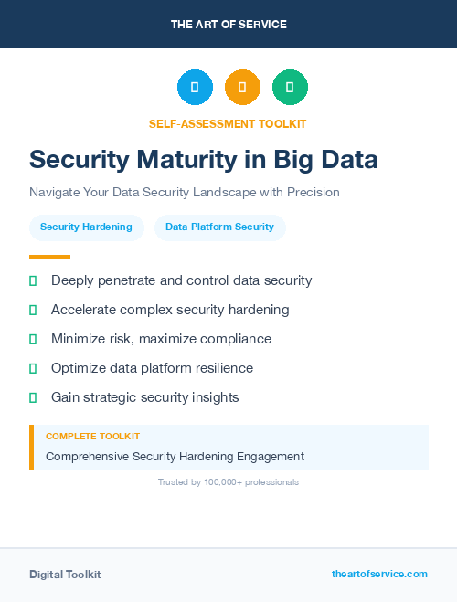 Security Maturity in Big Data
