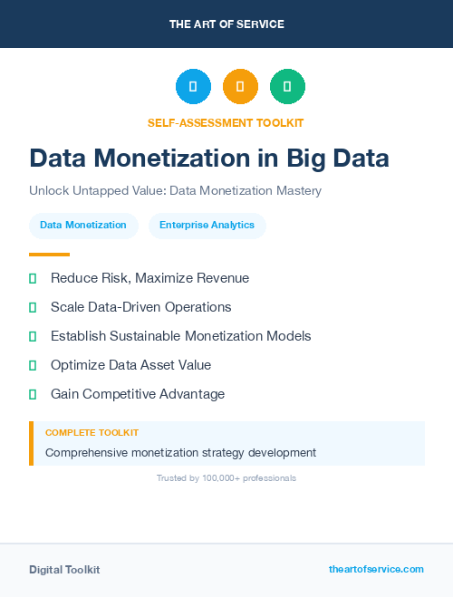 Data Monetization in Big Data