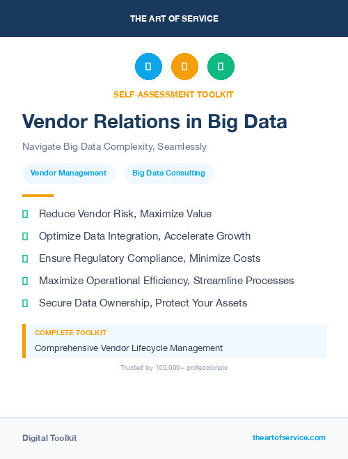 Vendor Relations in Big Data