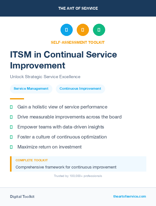 ITSM in Continual Service Improvement