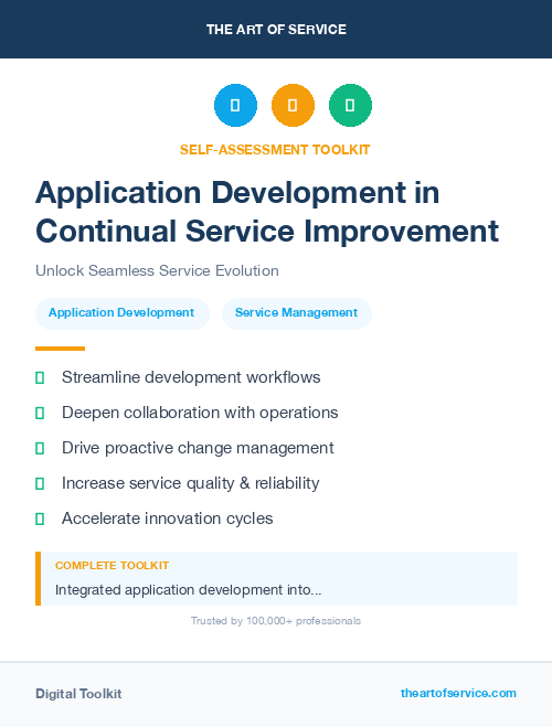 Application Development in Continual Service Improvement