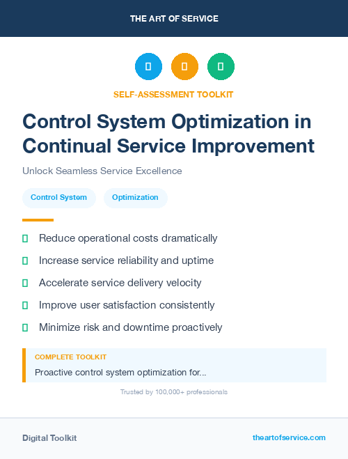 Control System Optimization in Continual Service Improvement