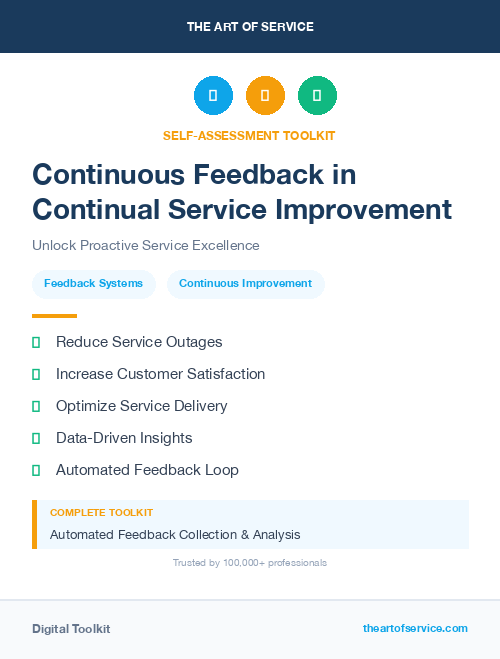 Continuous Feedback in Continual Service Improvement