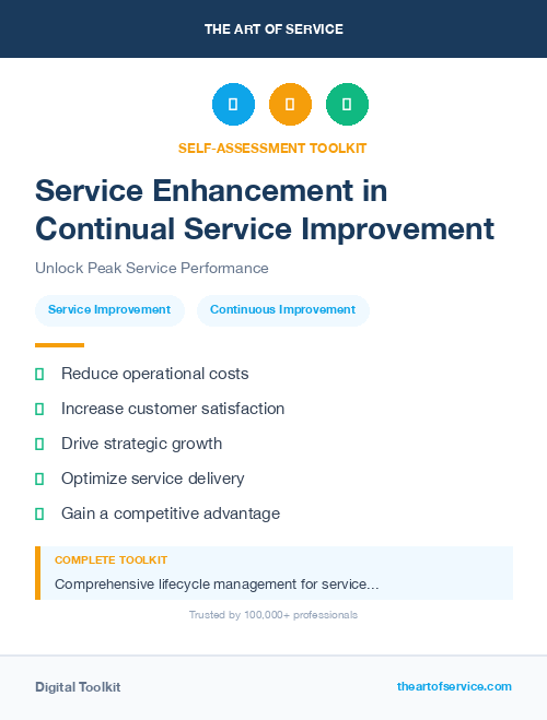 Service Enhancement in Continual Service Improvement