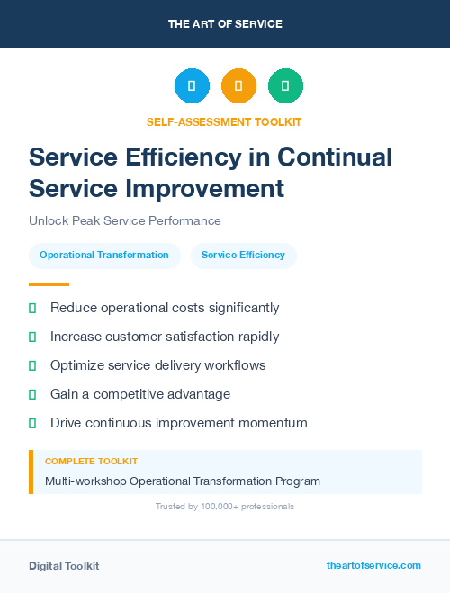 Service Efficiency in Continual Service Improvement