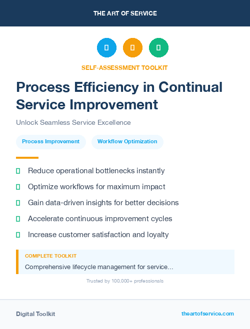 Process Efficiency in Continual Service Improvement