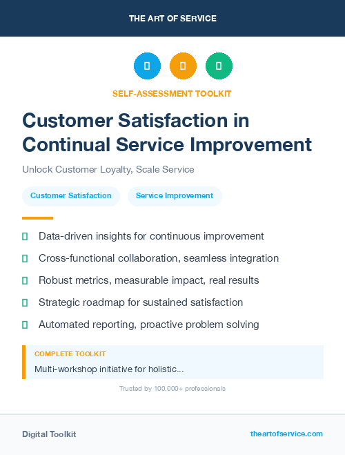 Customer Satisfaction in Continual Service Improvement