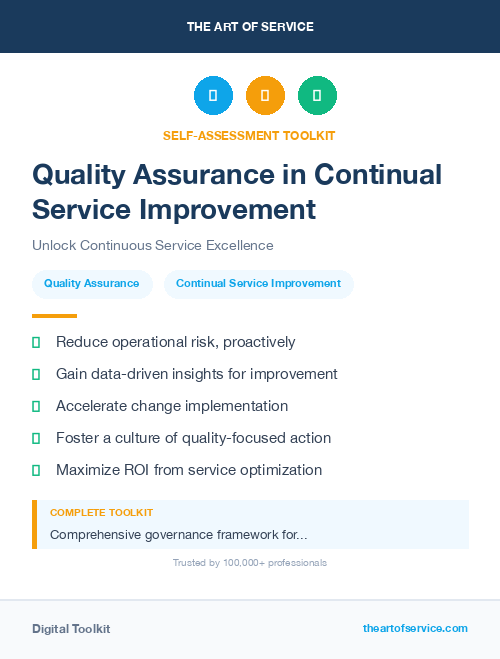 Quality Assurance in Continual Service Improvement