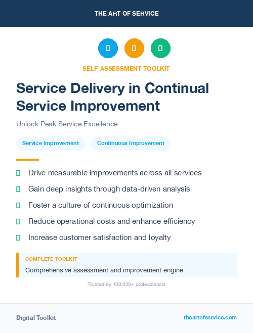 Service Delivery in Continual Service Improvement