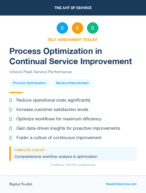 Process Optimization in Continual Service Improvement