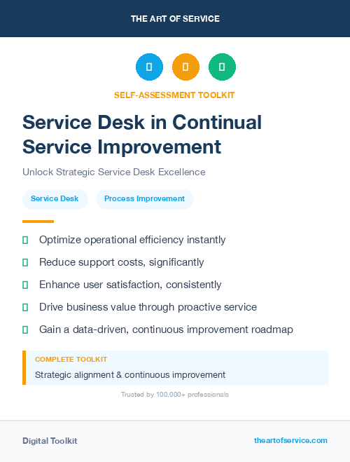 Service Desk in Continual Service Improvement