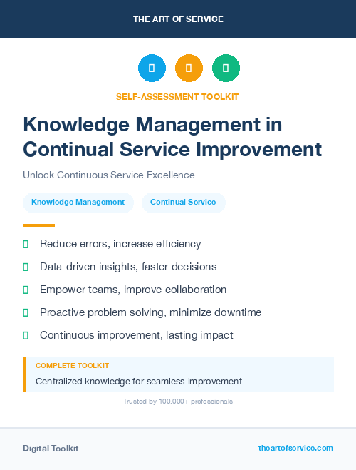 Knowledge Management in Continual Service Improvement