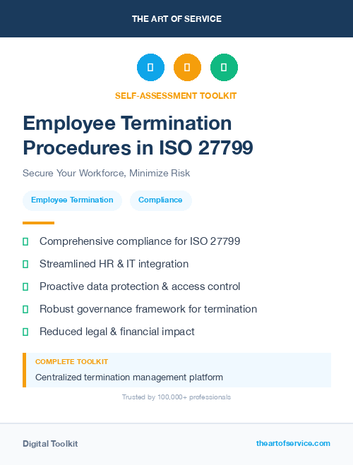 Employee Termination Procedures in ISO 27799