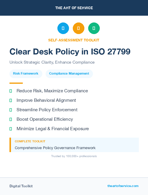 Clear Desk Policy in ISO 27799