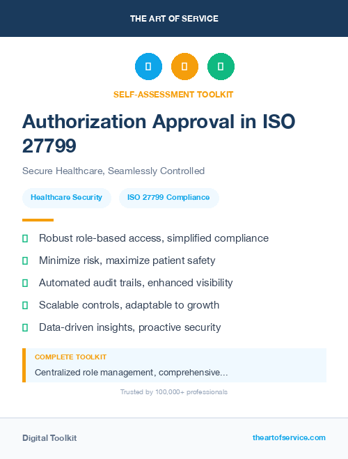 Authorization Approval in ISO 27799