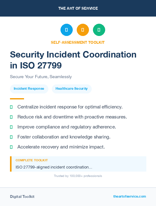 Security Incident Coordination in ISO 27799
