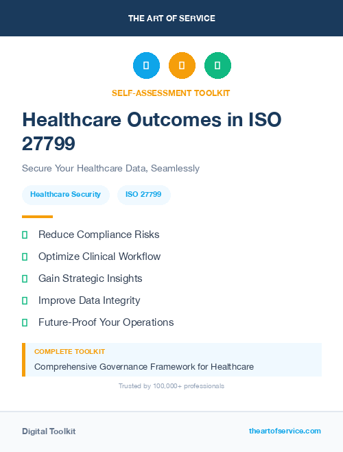 Healthcare Outcomes in ISO 27799