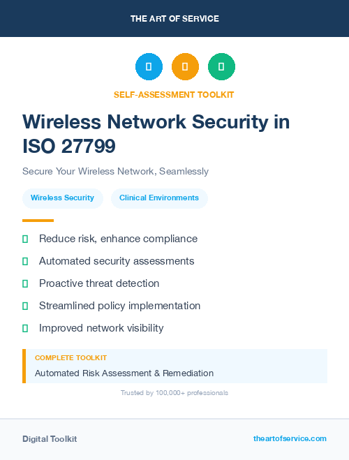 Wireless Network Security in ISO 27799
