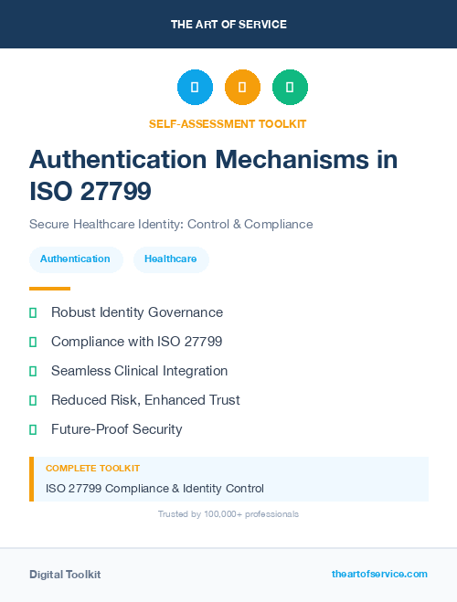 Authentication Mechanisms in ISO 27799