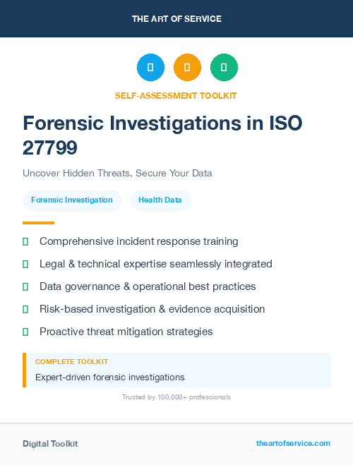 Forensic Investigations in ISO 27799