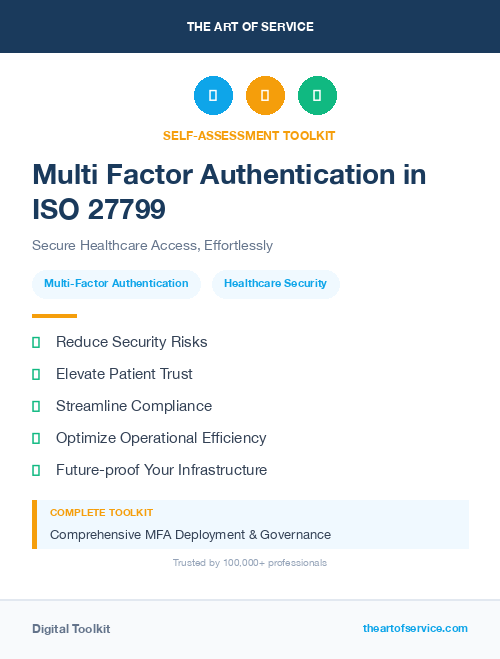 Multi Factor Authentication in ISO 27799