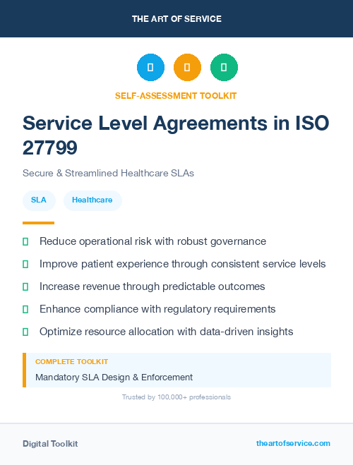 Service Level Agreements in ISO 27799
