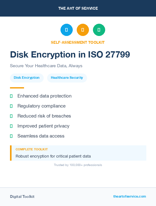 Disk Encryption in ISO 27799