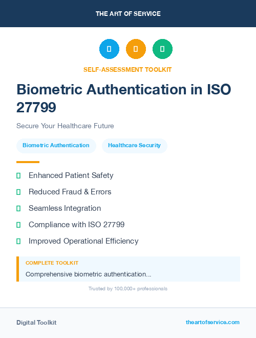 Biometric Authentication in ISO 27799