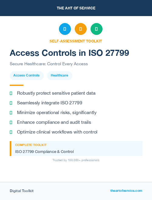 Access Controls in ISO 27799
