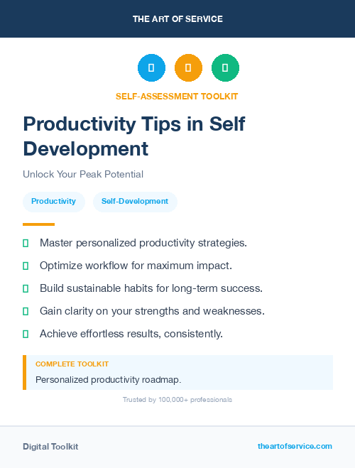 Productivity Tips in Self Development