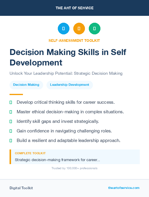 Decision Making Skills in Self Development