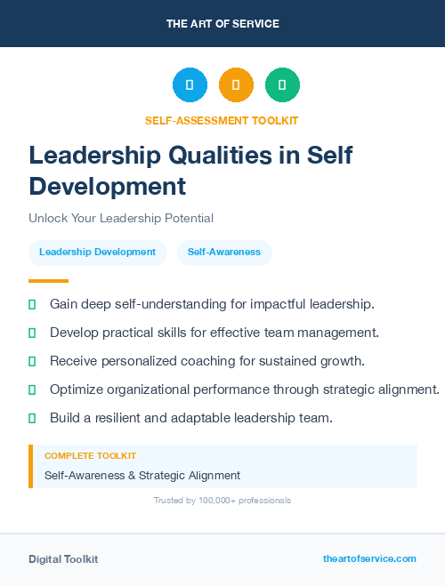 Leadership Qualities in Self Development