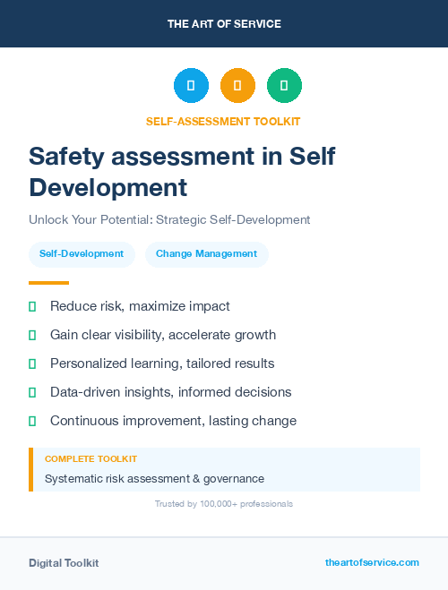Safety assessment in Self Development