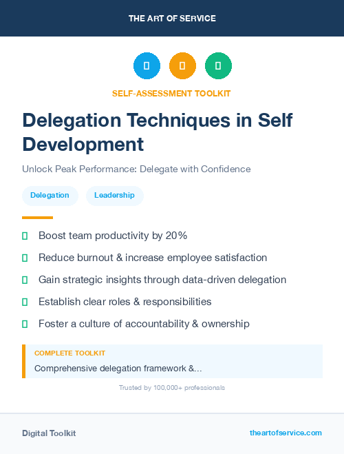 Delegation Techniques in Self Development