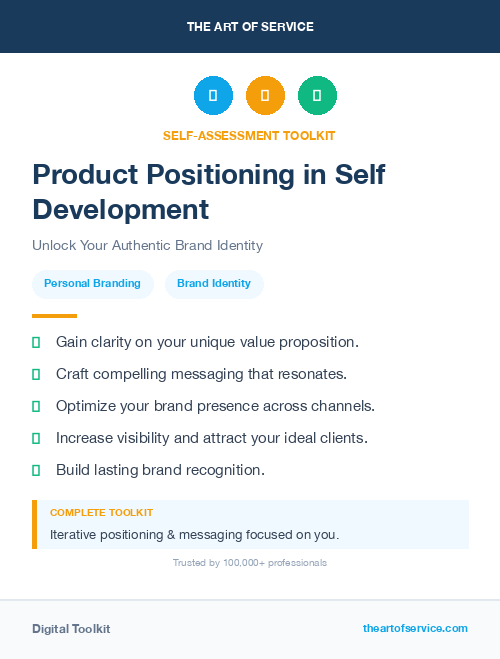 Product Positioning in Self Development