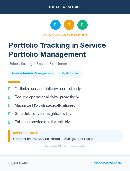 Portfolio Tracking in Service Portfolio Management