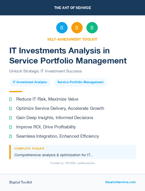 IT Investments Analysis in Service Portfolio Management