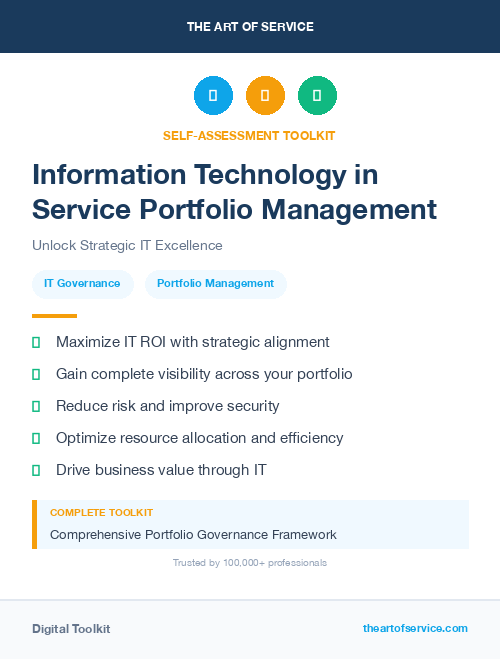 Information Technology in Service Portfolio Management