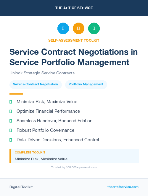 Service Contract Negotiations in Service Portfolio Management