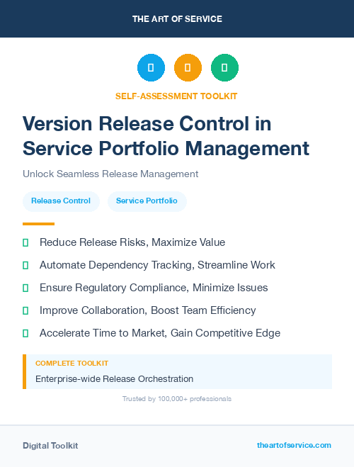 Version Release Control in Service Portfolio Management