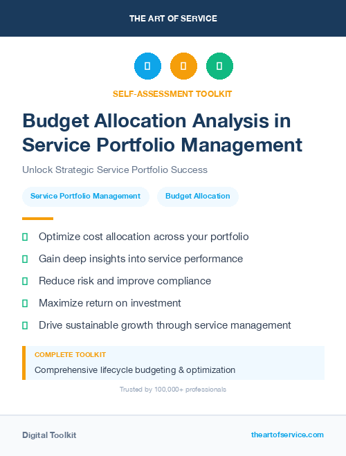 Budget Allocation Analysis in Service Portfolio Management