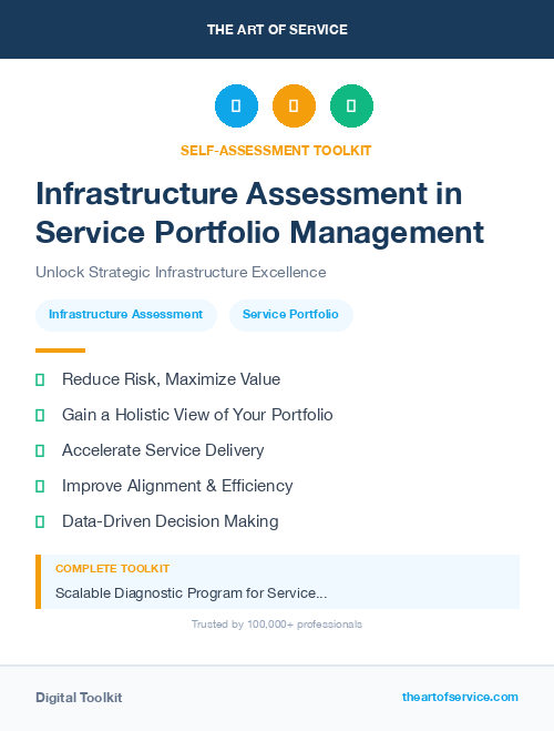 Infrastructure Assessment in Service Portfolio Management