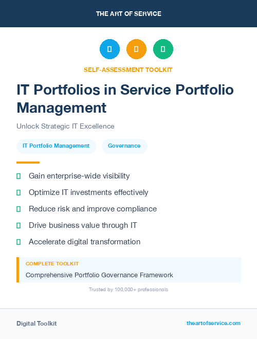 IT Portfolios in Service Portfolio Management