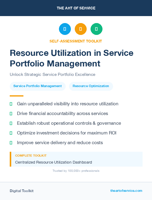 Resource Utilization in Service Portfolio Management