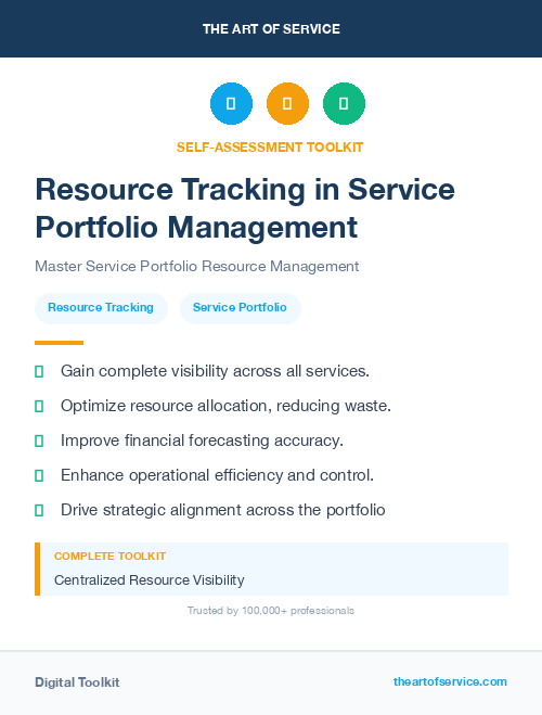 Resource Tracking in Service Portfolio Management