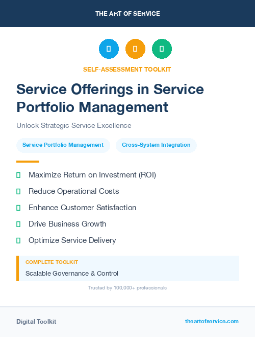 Service Offerings in Service Portfolio Management