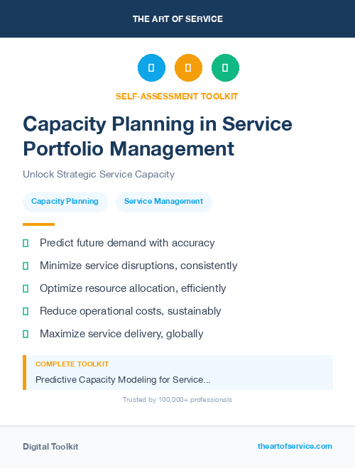 Capacity Planning in Service Portfolio Management
